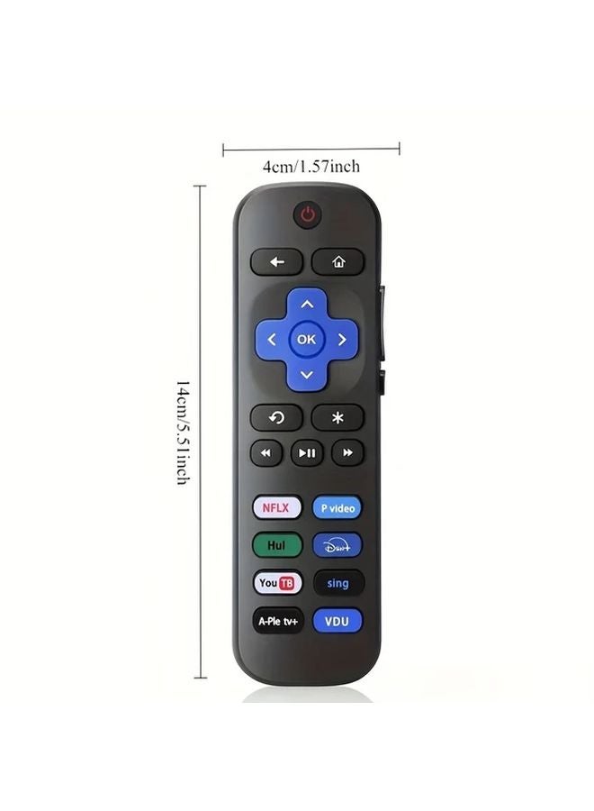 جهاز تحكم عن بعد Roku الأسود بالأشعة تحت الحمراء يعمل بالبطارية متوافق مع 18 جهازًا - Image 4